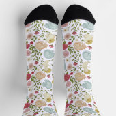 Floral und schlampig Katzenmuster-Socken Socken (Oben)