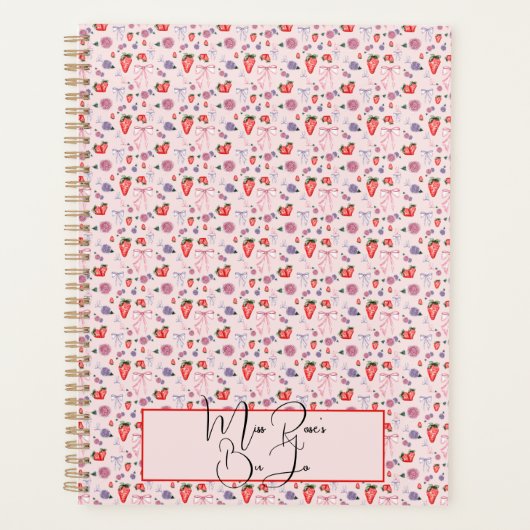 Floral und Strawberry Coquette Ditsy Planer (Vorderseite)