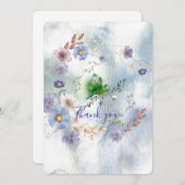 Floral und whimsy danke Karte (Vorne/Hinten)