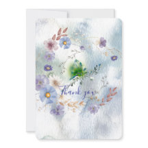 Floral und whimsy danke Karte