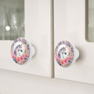 Floral Unicorn Fairy Tale Keramikknauf