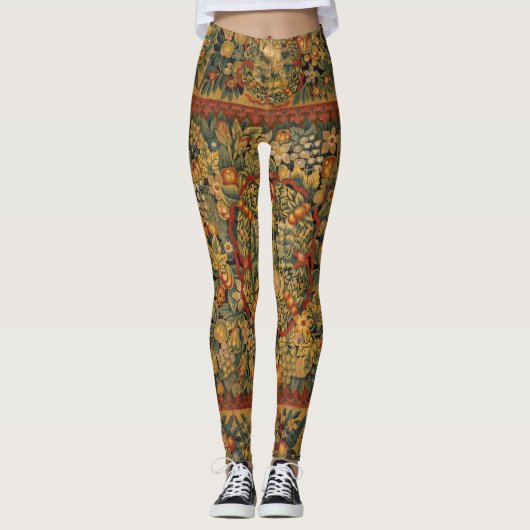Floral Unicorn Motif Leggings (Vorderseite)
