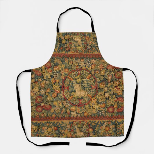 Floral Unicorn Motif Schürze (Vorderseite)