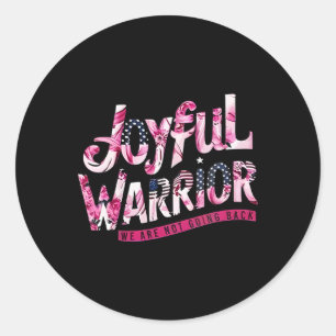 Floral US Flag Joyful Warrior Wir werden nicht wie Runder Aufkleber