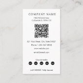 Floral Vacuum Cleaner Cleaning Services Modern Visitenkarte (Rückseite)