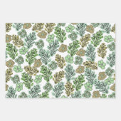 Floral Valencia Green Beige Geschenkpapier Set (Vorderseite 3)