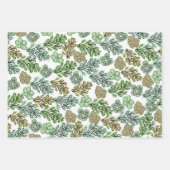 Floral Valencia Green Beige Geschenkpapier Set (Vorderseite)