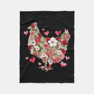 Floral Valentine Chicken - Western Valentine Men W Fleecedecke