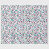 Floral Valentine Muster Geschenkpapier (Flach)