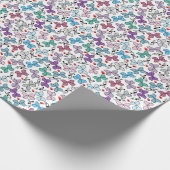 Floral Valentine Muster Geschenkpapier (Ecke)