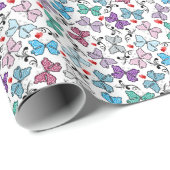 Floral Valentine Muster Geschenkpapier (Rolleneckpunkt)