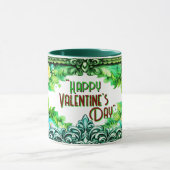 Floral Valentine's Day Mugs With Custom Text Tasse (Zentrum)