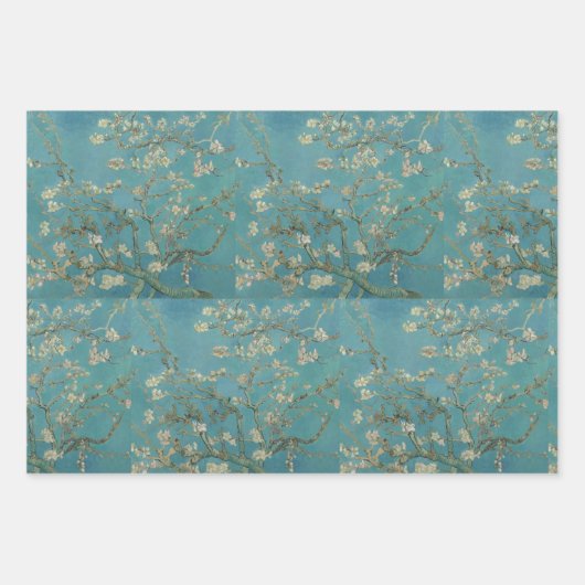 Floral Van Gogh Irises Sunflowers Almond Blossom Geschenkpapier Set (Vorderseite 3)