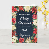 Floral Vater und Stepmutter Frohe Weihnachten Karte (Gelbe Blume)