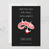 Floral Vector Art Poster – Retro Folk Flower Desig Save The Date (Vorderseite)