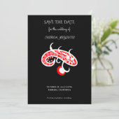 Floral Vector Art Poster – Retro Folk Flower Desig Save The Date (Stehend Vorderseite)