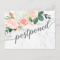 Floral verschoben Hochzeit Ankündigung Postkarte