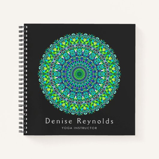 Floral Verziert Mandala Notizblock (Vorderseite)
