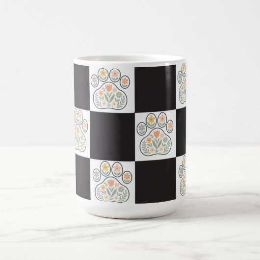 Floral Veterinär-Pappkarton Name Kaffeetasse (Mittel)