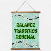 floral vibes wandteppich mit holzrahmen (Vorderseite)