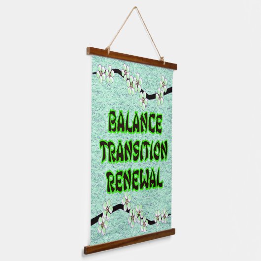 floral vibes wandteppich mit holzrahmen (Gewinkelt)