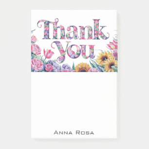 *~* Floral Vielen Dank an die AP85 Manifestation Post-it Klebezettel