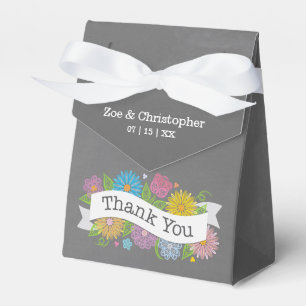 Floral Vielen Dank Banner Bevorzugung Box Geschenkschachtel