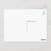 Floral Vielen Dank Blue Aquamarin White Daisy Blum Postkarte (Rückseite)