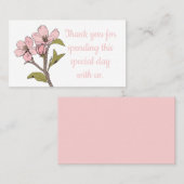 Floral Vielen Dank Cherry Blossom Pink Wedding Par Platzkarte (Vorne/Hinten)
