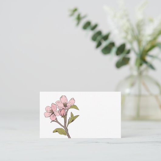 Floral Vielen Dank Cherry Blossom Pink Wedding Par Platzkarte (Stehend Vorderseite)