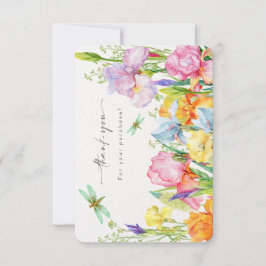 Floral Vielen Dank für Ihre Einkaufskarte. Dankeskarte