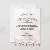 Floral Vielen Dank für Ihre Hochzeitsempfangskarte Dankeskarte (Vorderseite)