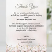 Floral Vielen Dank für Ihre Hochzeitsempfangskarte Dankeskarte