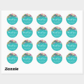Floral Vielen Dank Gastgeschenk Hochzeit Stickers  (Blatt)