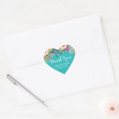 Floral Vielen Dank Gastgeschenk Hochzeit Stickers  (Umschlag)