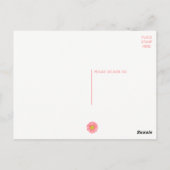 Floral Vielen Dank Gerbera Daisy Pink Blume Postkarte (Rückseite)