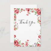 Floral Vielen Dank Karte (Vorne/Hinten)