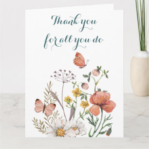 Floral Vielen Dank Karte