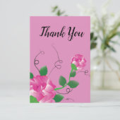 Floral Vielen Dank Karte (Stehend Vorderseite)
