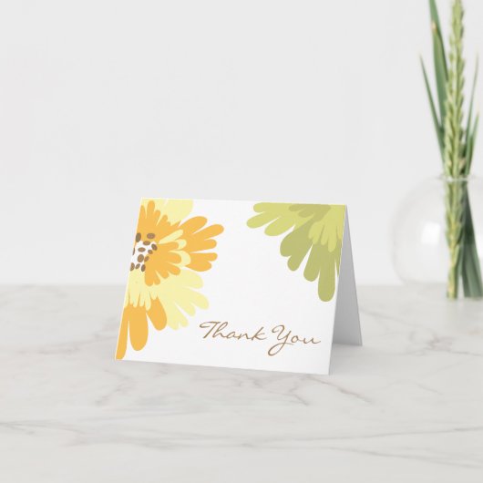 Floral Vielen Dank Karte (Vorderseite)