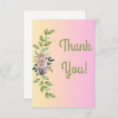 Floral Vielen Dank Karte (Vorne/Hinten)