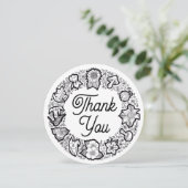 Floral Vielen Dank Karte (Stehend Vorderseite)