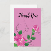 Floral Vielen Dank Karte (Vorne/Hinten)