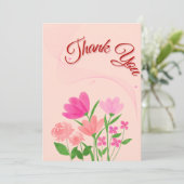Floral Vielen Dank Karte in sanften Farben (Stehend Vorderseite)