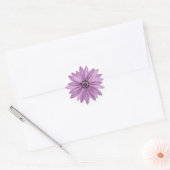 Floral Vielen Dank Lila Daisy Blume - Lavender Runder Aufkleber (Umschlag)