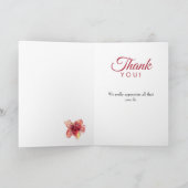Floral Vielen Dank Lily Wertschätzung Dankeskarte (Innenseite)