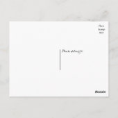 Floral Vielen Dank Pink Blume Black Wedding Party Postkarte (Rückseite)