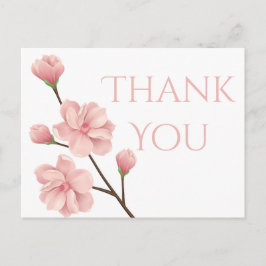 Floral Vielen Dank Pink Cherry Blossom Blume Party Postkarte