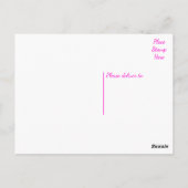 Floral Vielen Dank Pink Gerbera Daisy Blume Black Postkarte (Rückseite)