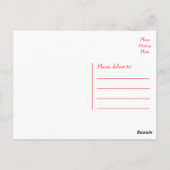 Floral Vielen Dank Red Gerbera Daisy Blume Postcar Postkarte (Rückseite)